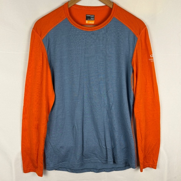Icebreaker 200 Bodyfit Men 100% Merino Wool Base Layer Top Sz M gray Lightweight - Picture 1 of 8